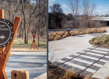 park features collage at Historic Water Station Park in Allen, TX